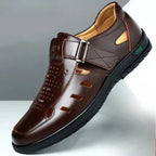 sandalia masculino marrom escuro