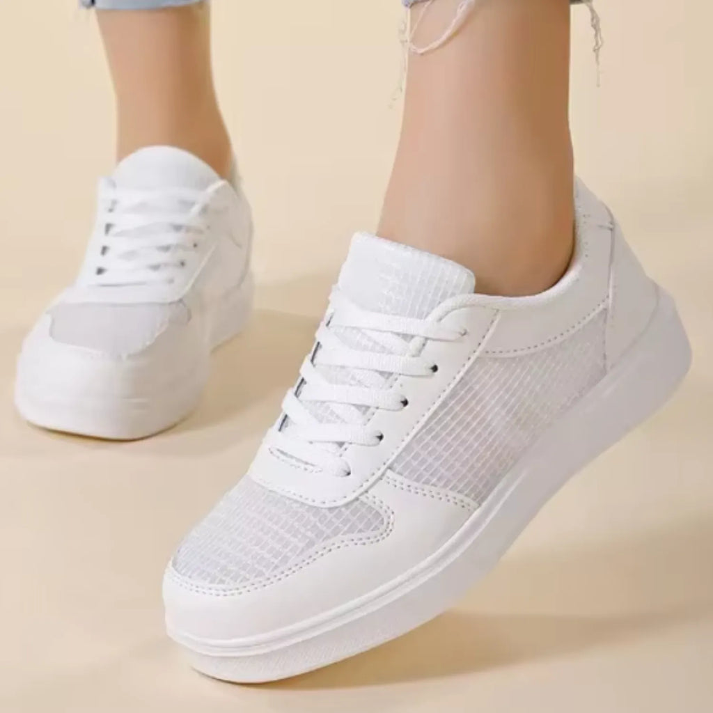 tênis feminino branco malha suavidade