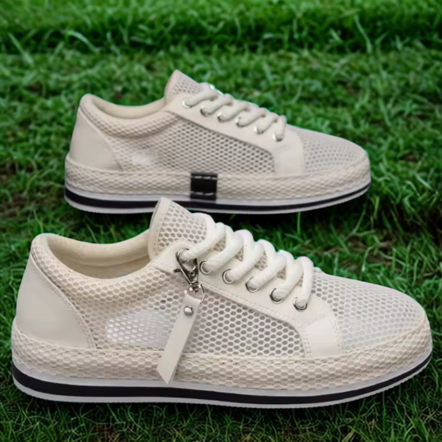 tênis masculino bege malha macio frescor