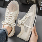 tênis masculino bege malha respirável frescor