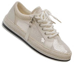 tênis masculino bege malha respirável