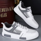 tênis masculino branco cinza elegante