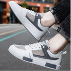 tênis masculino branco cinza frescor confort