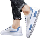 tênis masculino branco e azul antiderrapante