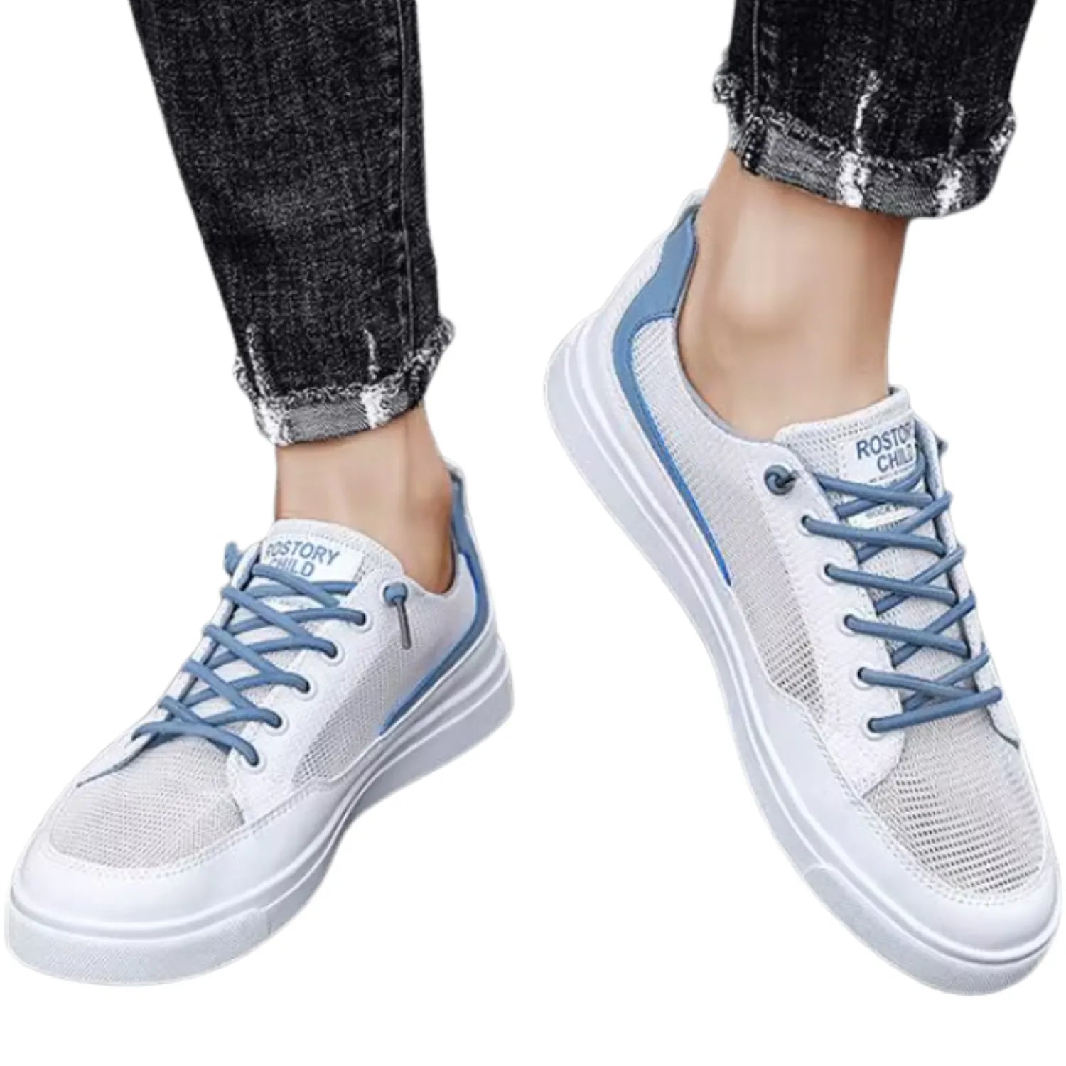 tenis masculino branco e azul lindo imponência