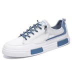 tênis masculino branco e azul presença