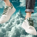 tênis masculino branco e bege frescor macies