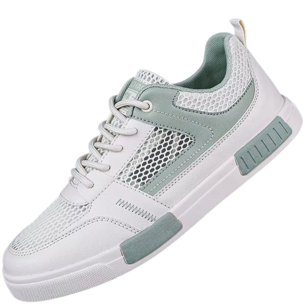 tenis-masculino-branco-e-verde-confort