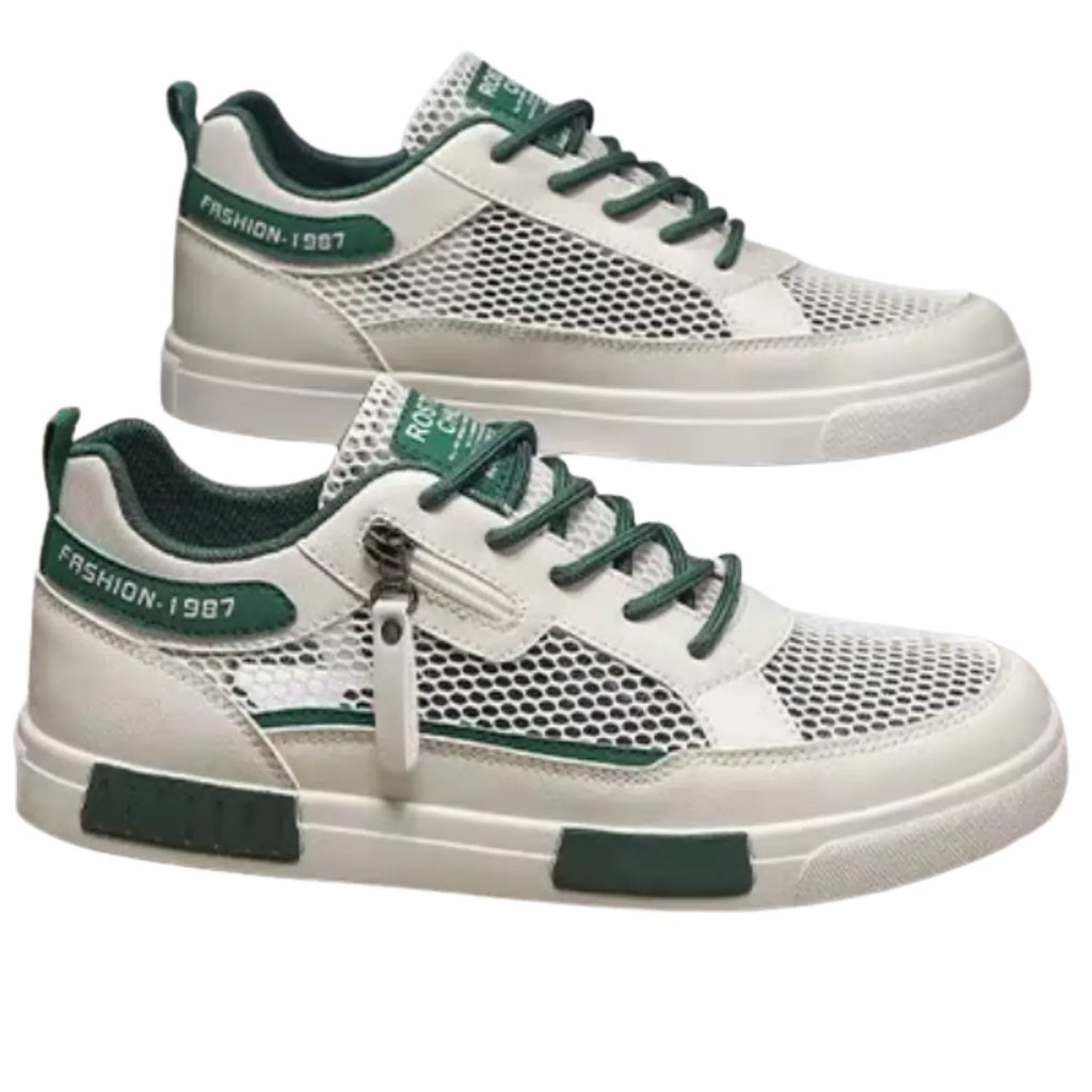 tênis masculino branco e verde frescor