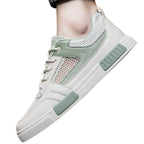 tênis masculino branco e verde vistoso