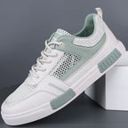 tênis masculino branco verde suave frescor