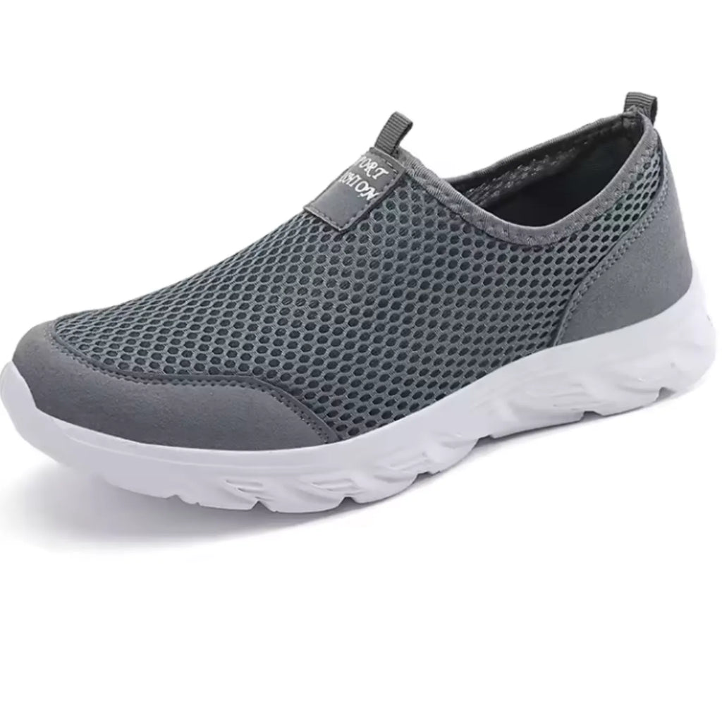 tênis masculino cinza escuro refrescante