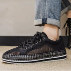 tênis masculino preto de malha respirável confort