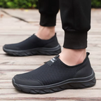 tenis preto masculino e sem cadarço confort