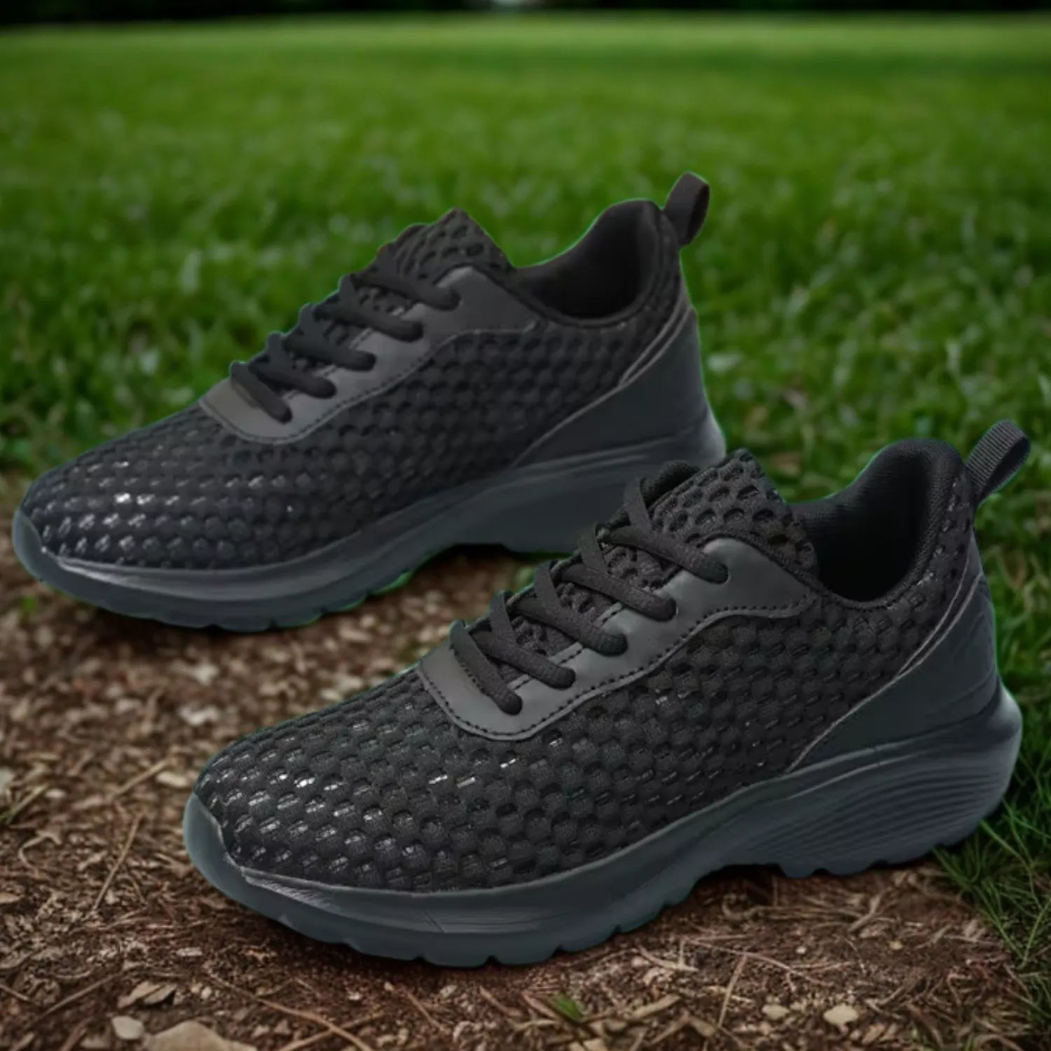 tênis preto feminino de malha macies confort